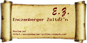Enczenberger Zoltán névjegykártya
