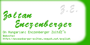 zoltan enczenberger business card